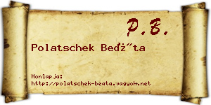 Polatschek Beáta névjegykártya